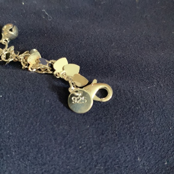 STERLING SILVER HEARTS BRACELET - Picture 9 of 10